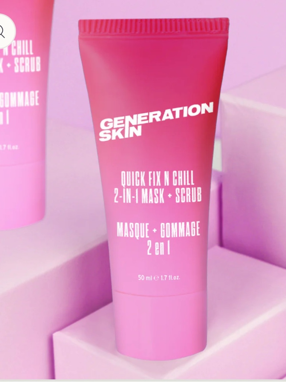 Generation Skin Quick Fix N Chill 2-in-1 Mask + Scrub — Pink